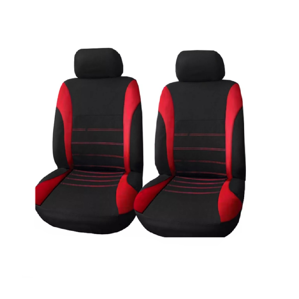 2 Fundas Para Asientos Delanteros De Auto Universal Rojo