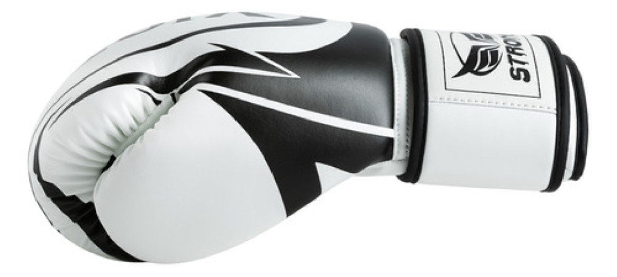 Guantes De Box Para Kickboxing Strap Velcro 16 Oz Blanco