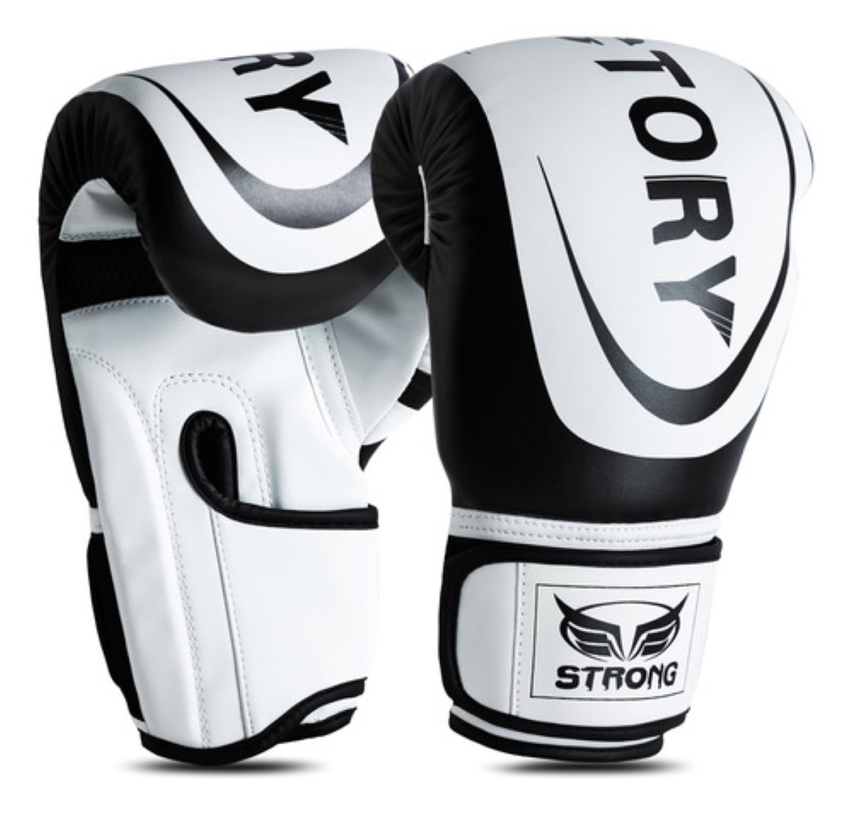 Guantes De Box Para Kickboxing Strap Velcro 16 Oz Blanco