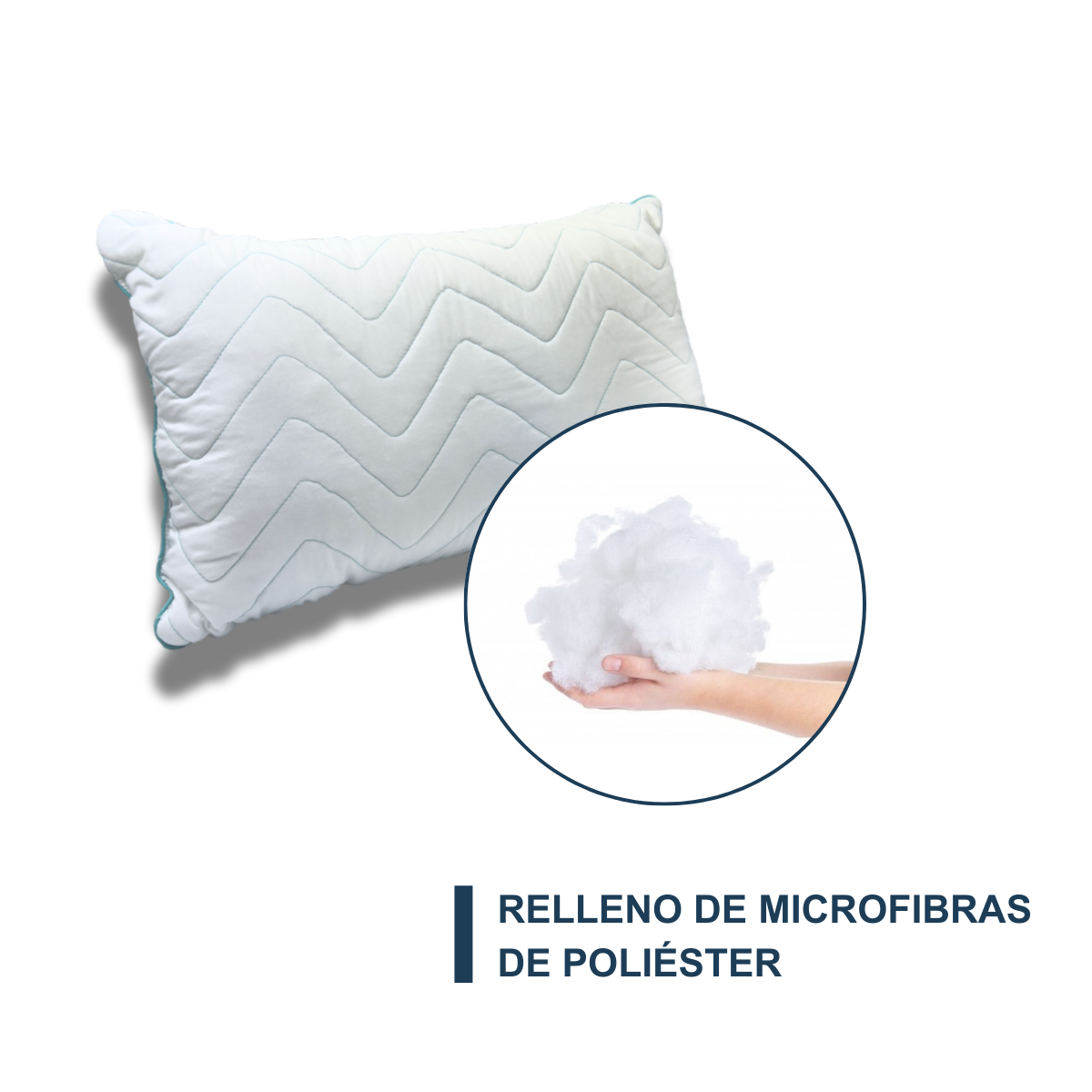 Almohada 2 Pack Semi Firme, Hipoalergénicas, Lavables, 2 Piezas, Tamaño Estándar