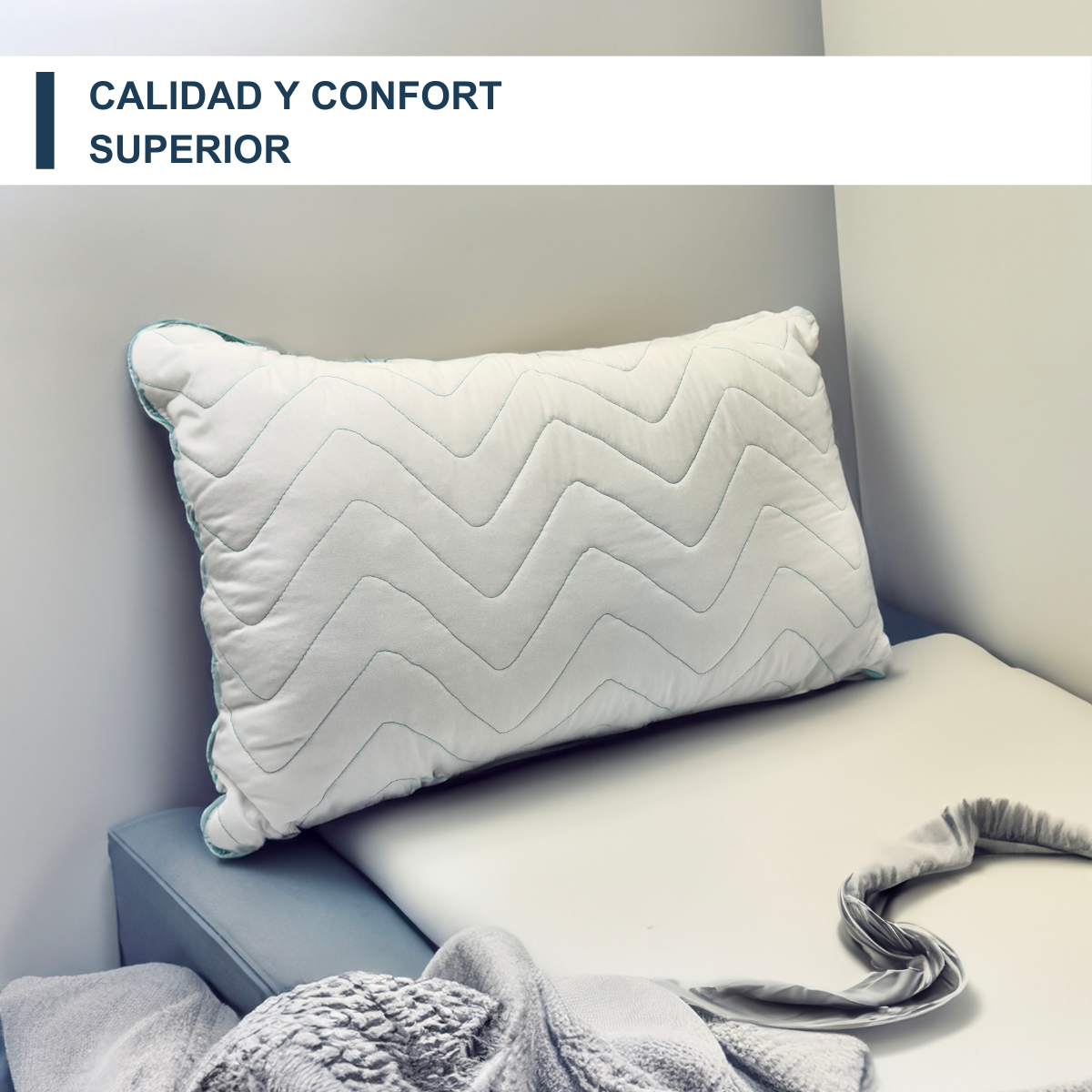 Almohada 2 Pack Semi Firme, Hipoalergénicas, Lavables, 2 Piezas, Tamaño Estándar