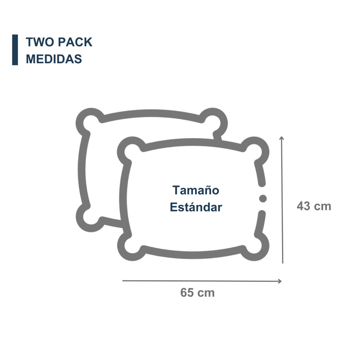 Almohada 2 Pack Semi Firme, Hipoalergénicas, Lavables, 2 Piezas, Tamaño Estándar