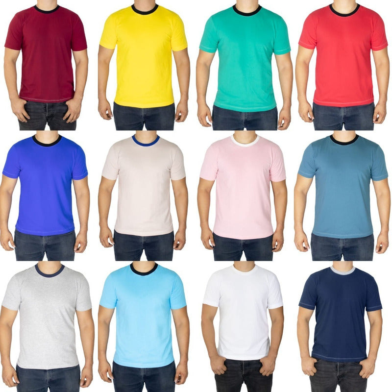 6 Playeras Basicas Para Hombre