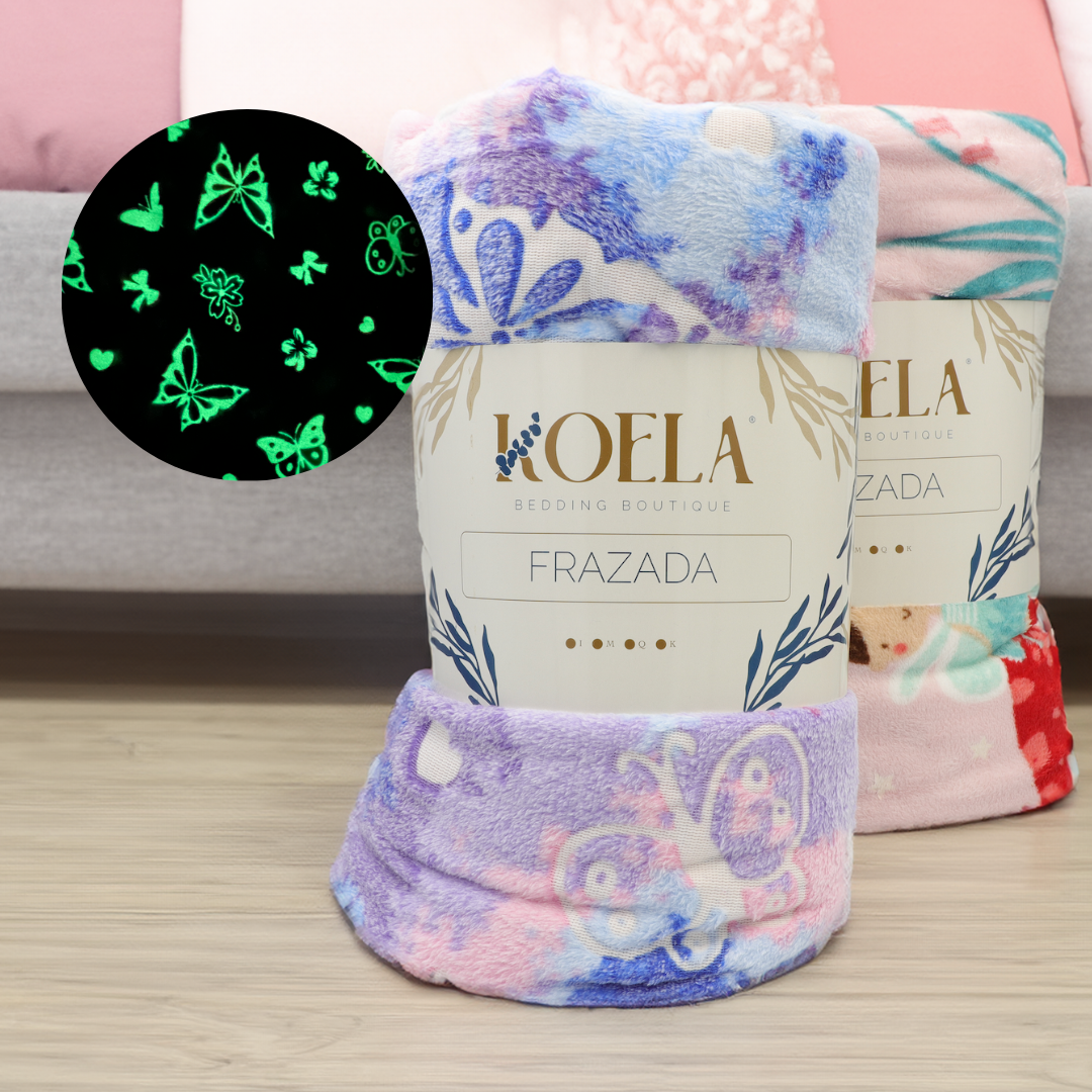 Cobija Mágica Frazada Glow In The Dark, Fluorescente, Brilla en la Oscuridad, Mantas para Niños, Throw Blanket, Cobija Ligera Luminosa, Medida Matrimonial