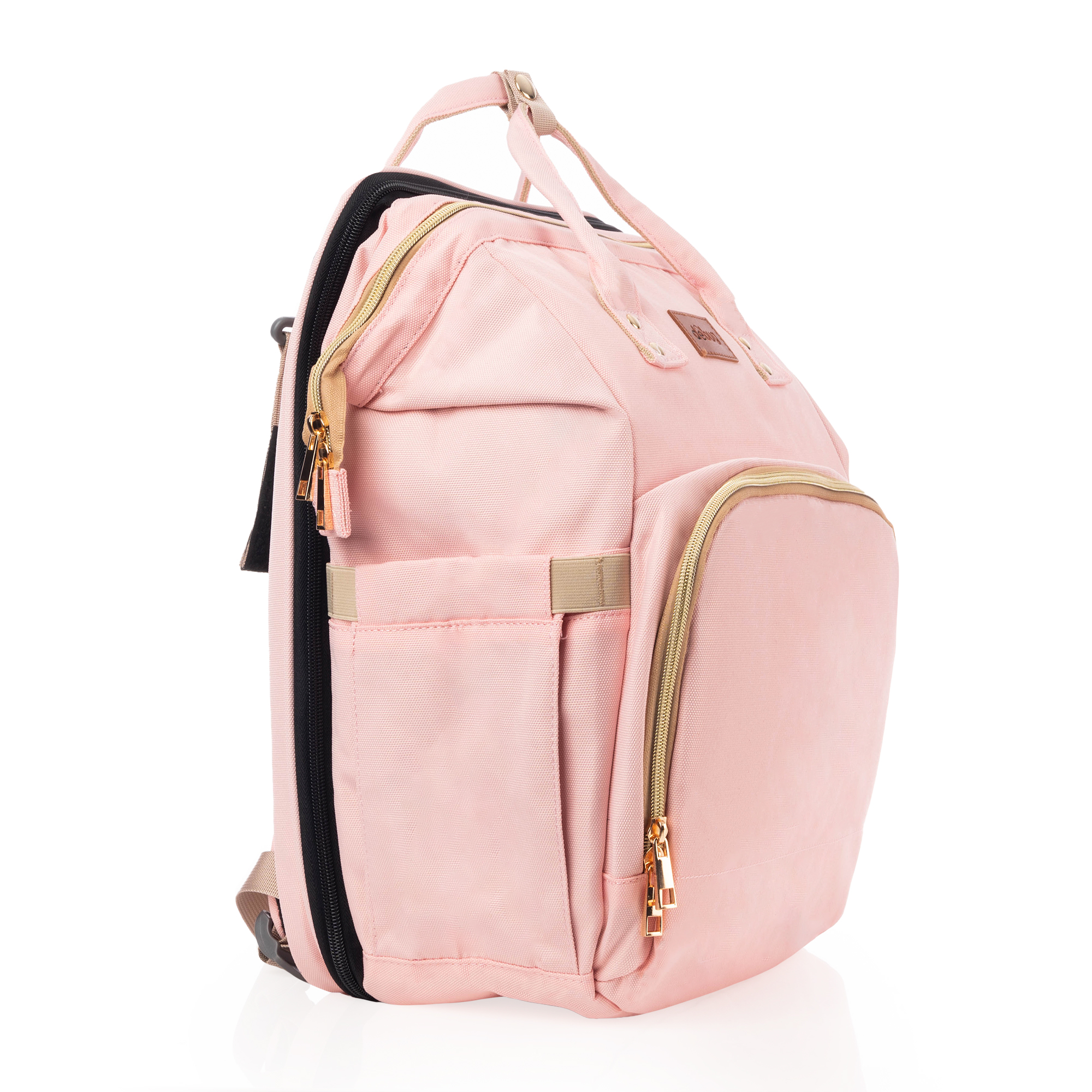 Mochila Pañalera Debug para bebé con cambiador cuna, color Rosa