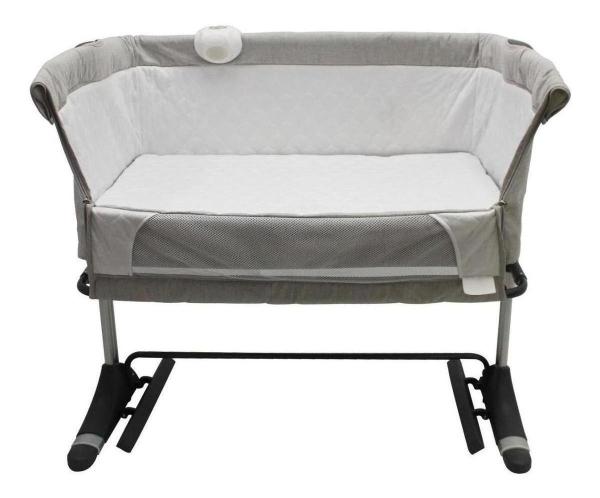 Cuna De Bebe Colecho Infanti Vinny Luz Antireflujo Mecedor Gris..