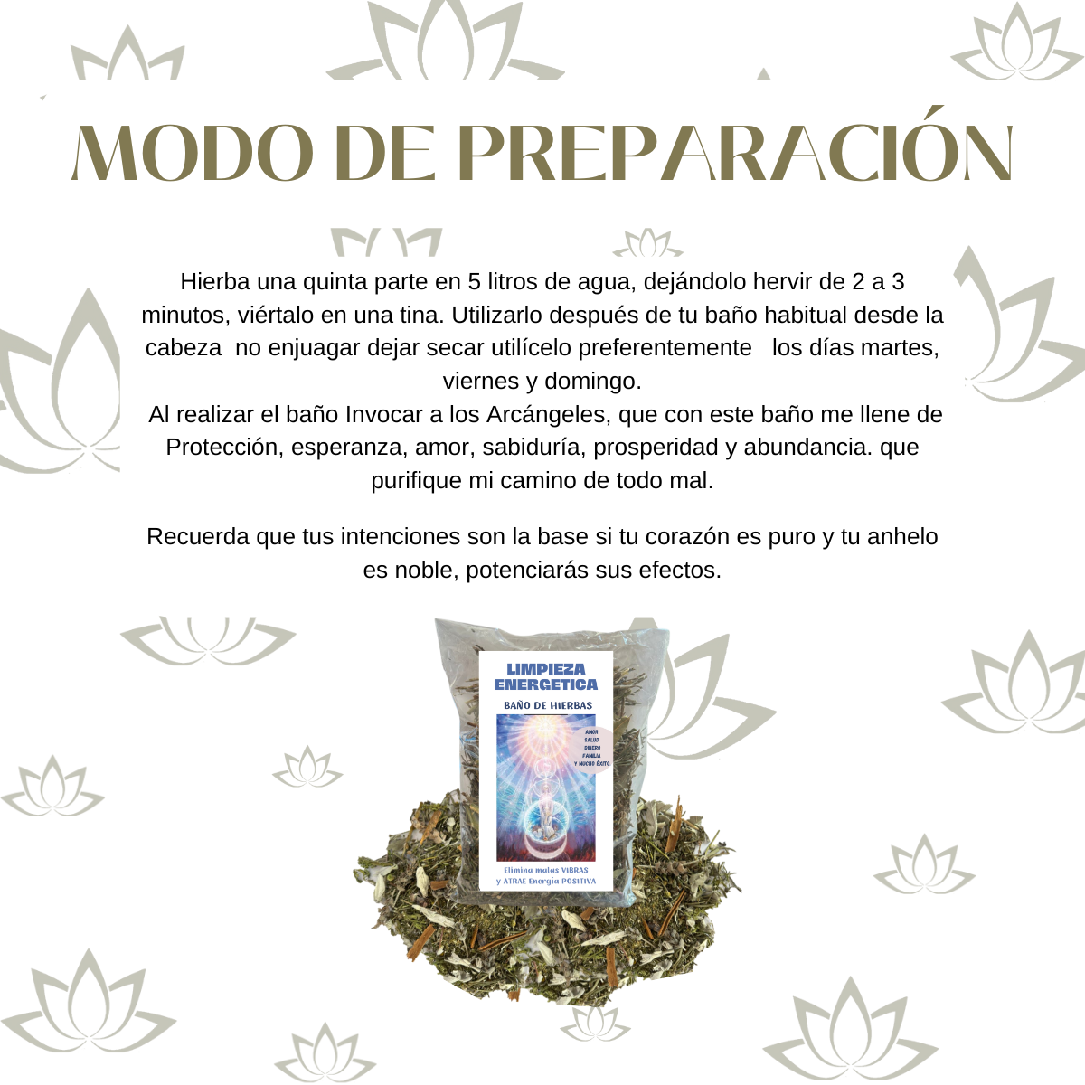 Baño de hierbas limpieza energética prosperidad y abundancia 150gr
