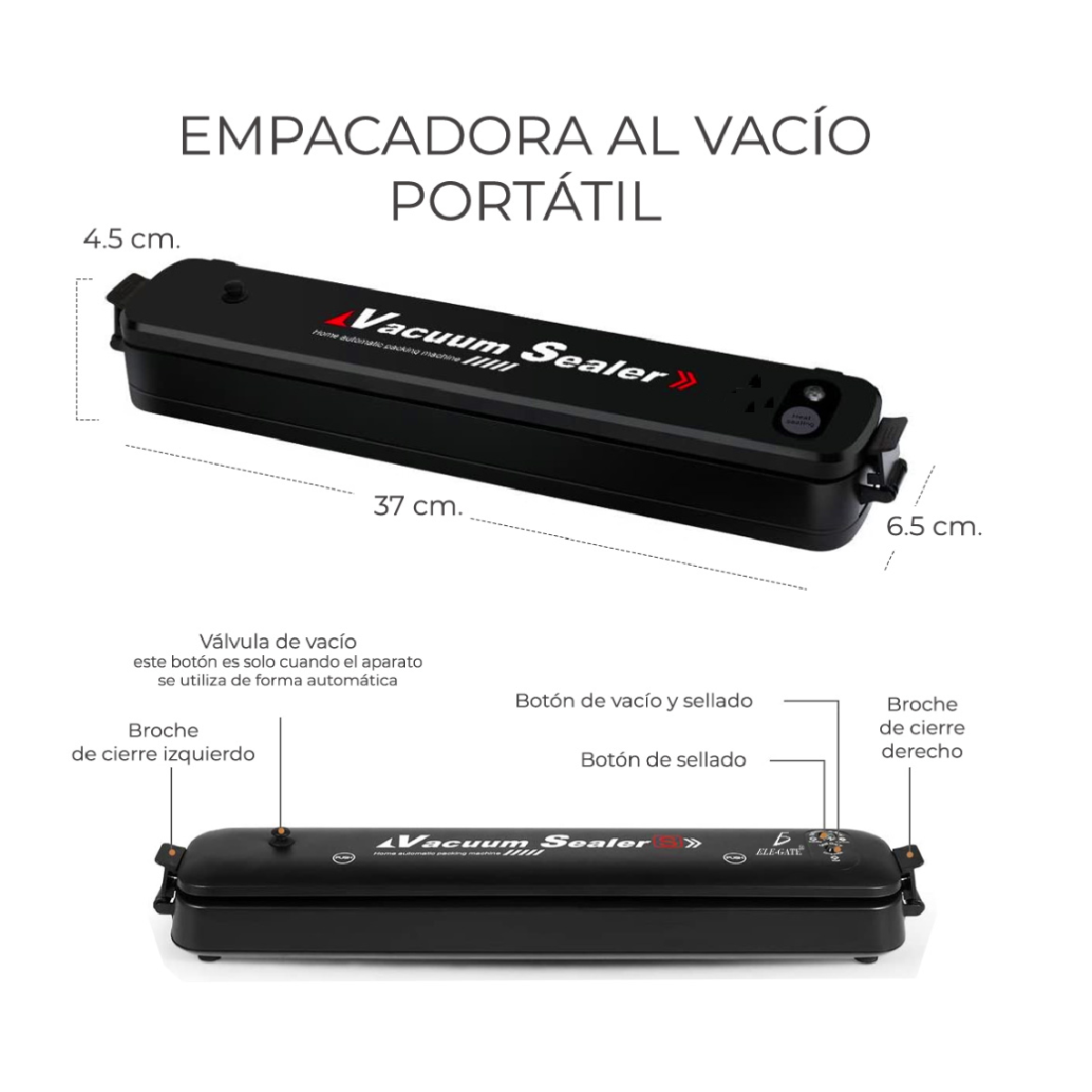 Empaquetadora de Alimentos al Vacio con 30 Bolsas de 500g c/u.