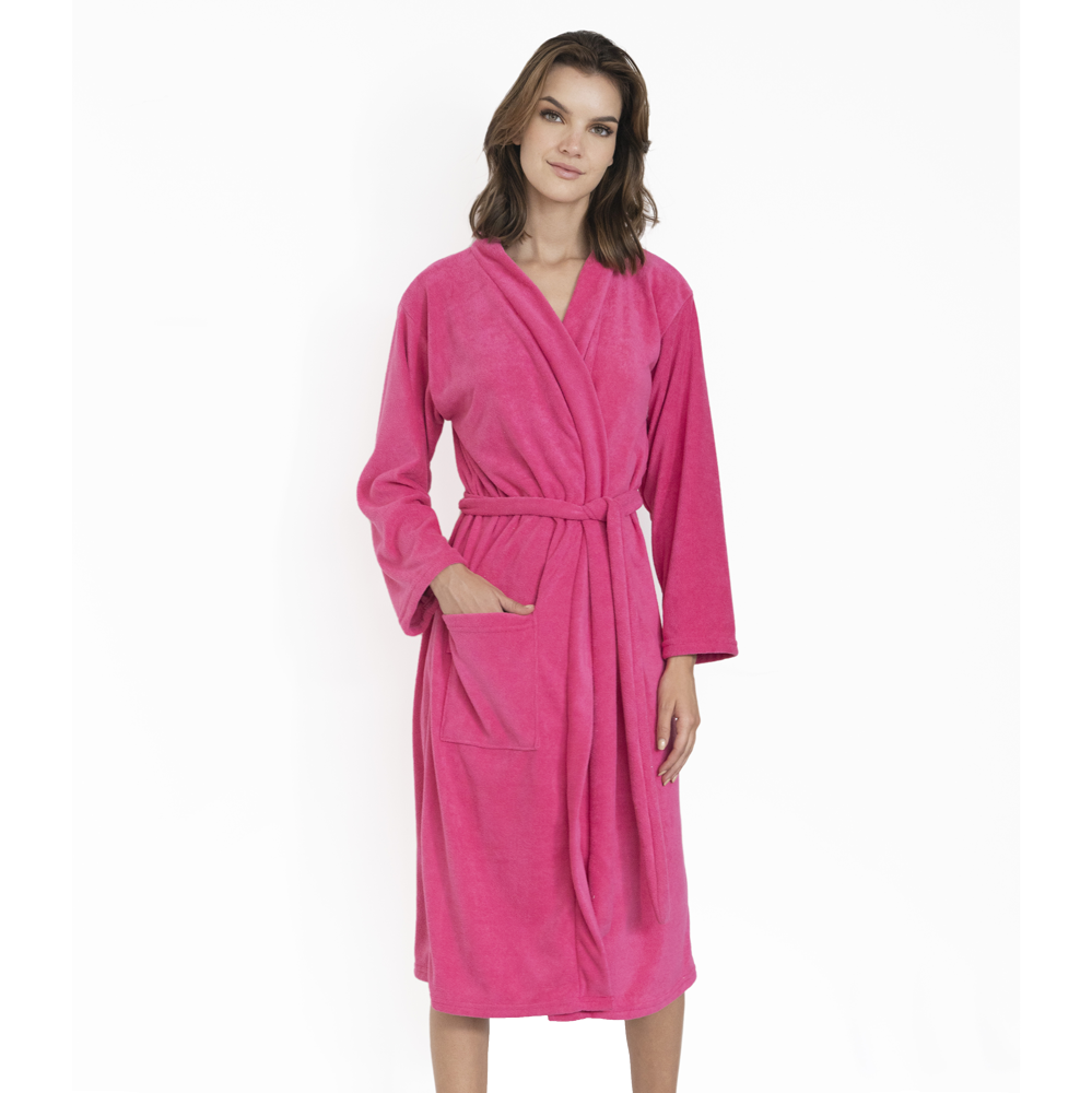 Bata de mujer, calidad premium, super suave, color ROSA FIUSHA, varias tallas.