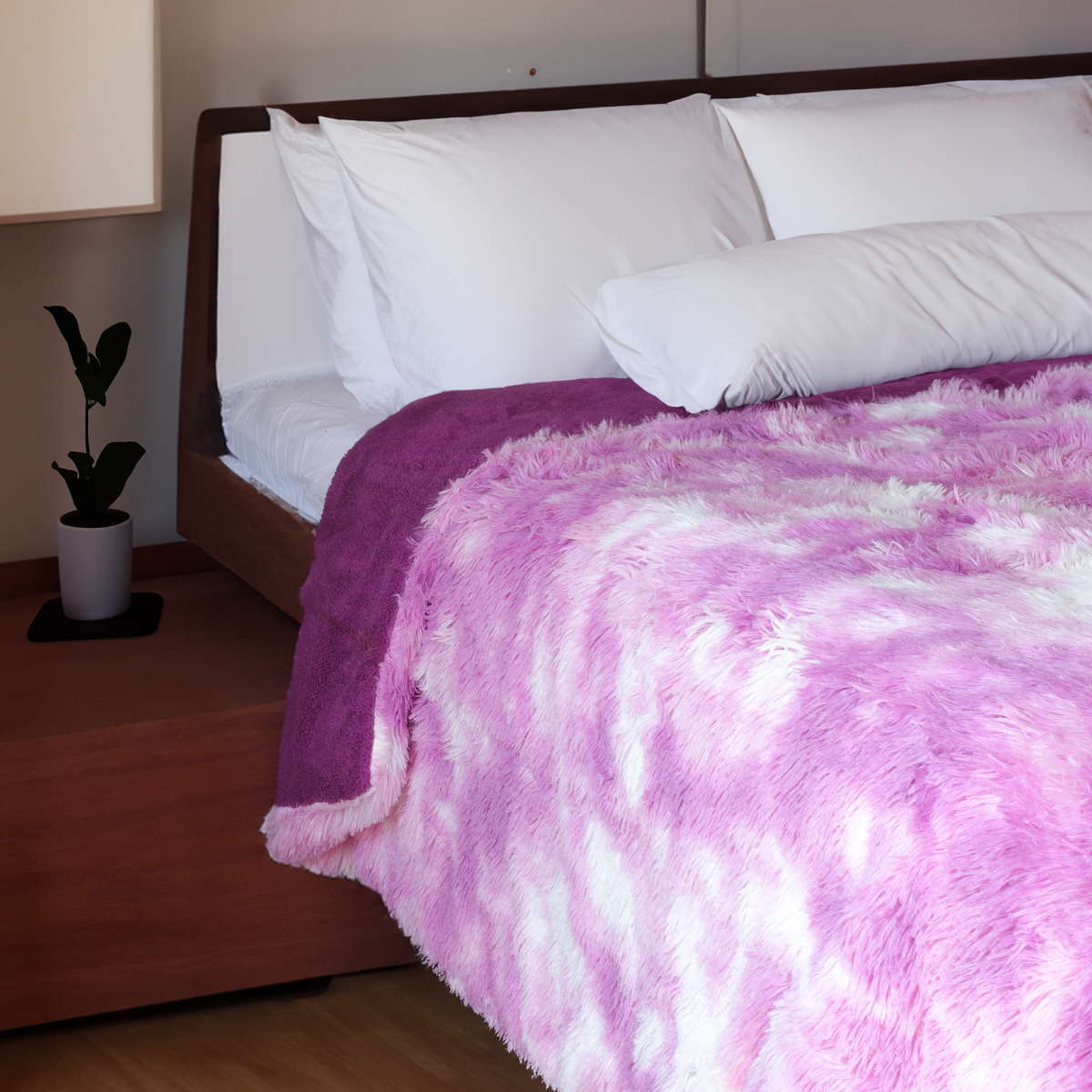 Edredón de Pelo Sintético Faux Fur, Cobertor Pelo Alto Aborregado por Dentro, Ultra Suave y Calientito, Relleno Esponjoso, Medida Matrimonial Y Queen Size