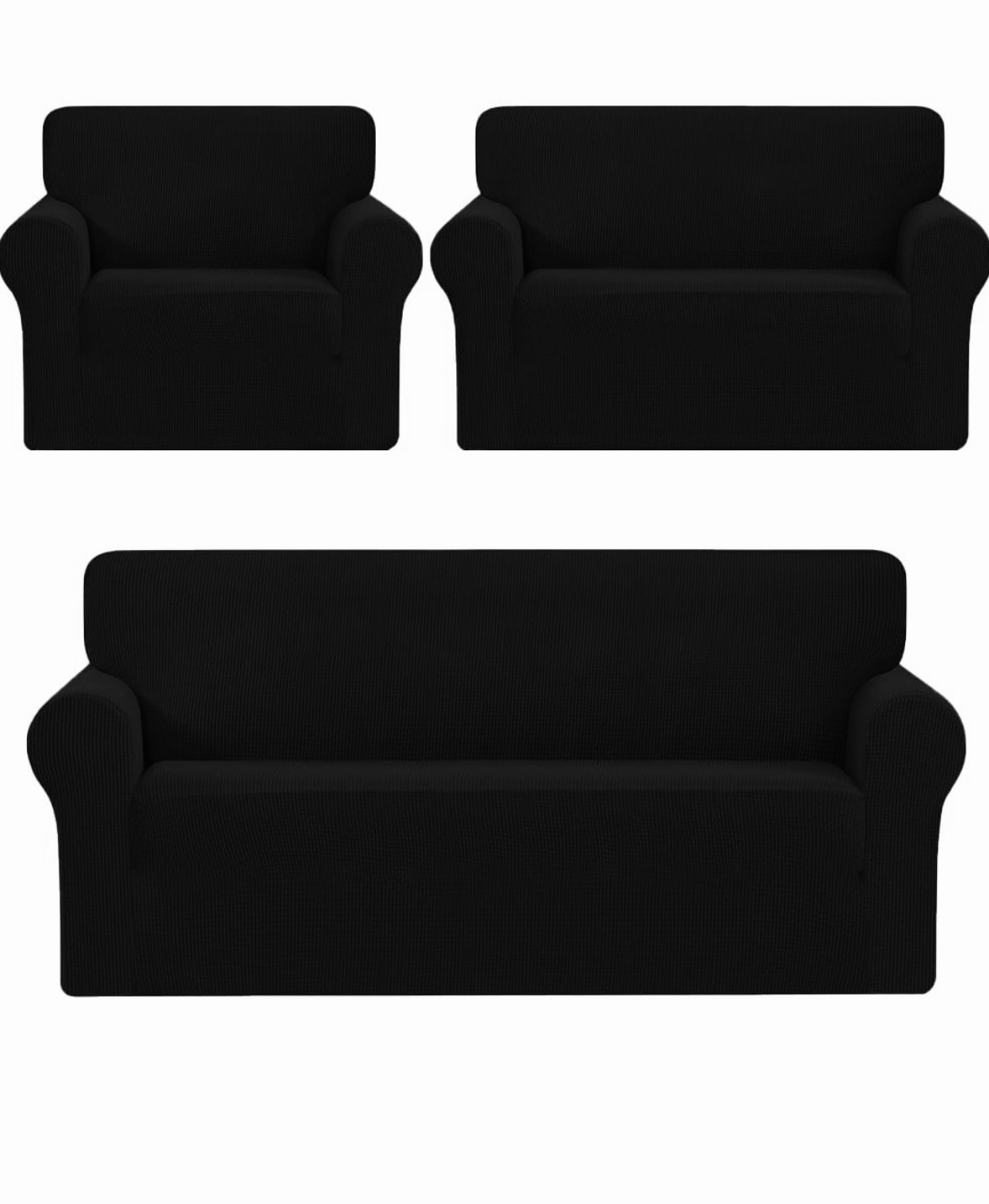 Protector Cubre Sala Jacquard Elástico Ajustable 3 Piezas