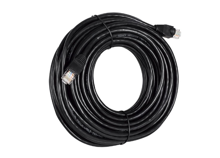 Paquete de 2 Cables Red Ethernet Utp Cat 6e Blindados de 5m c/u Negro.