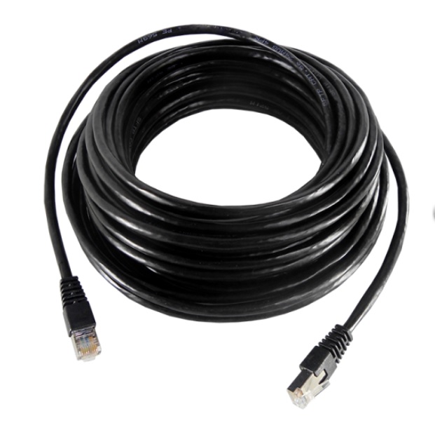 Paquete de 2 Cables Red Ethernet Utp Cat 6e Blindados de 5m c/u Negro.