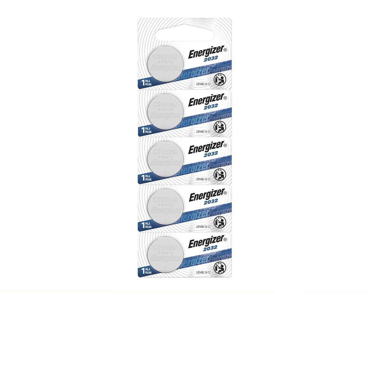 Pilas Baterías de Boton Energizer CR2032 3V Litio 5 Piezas