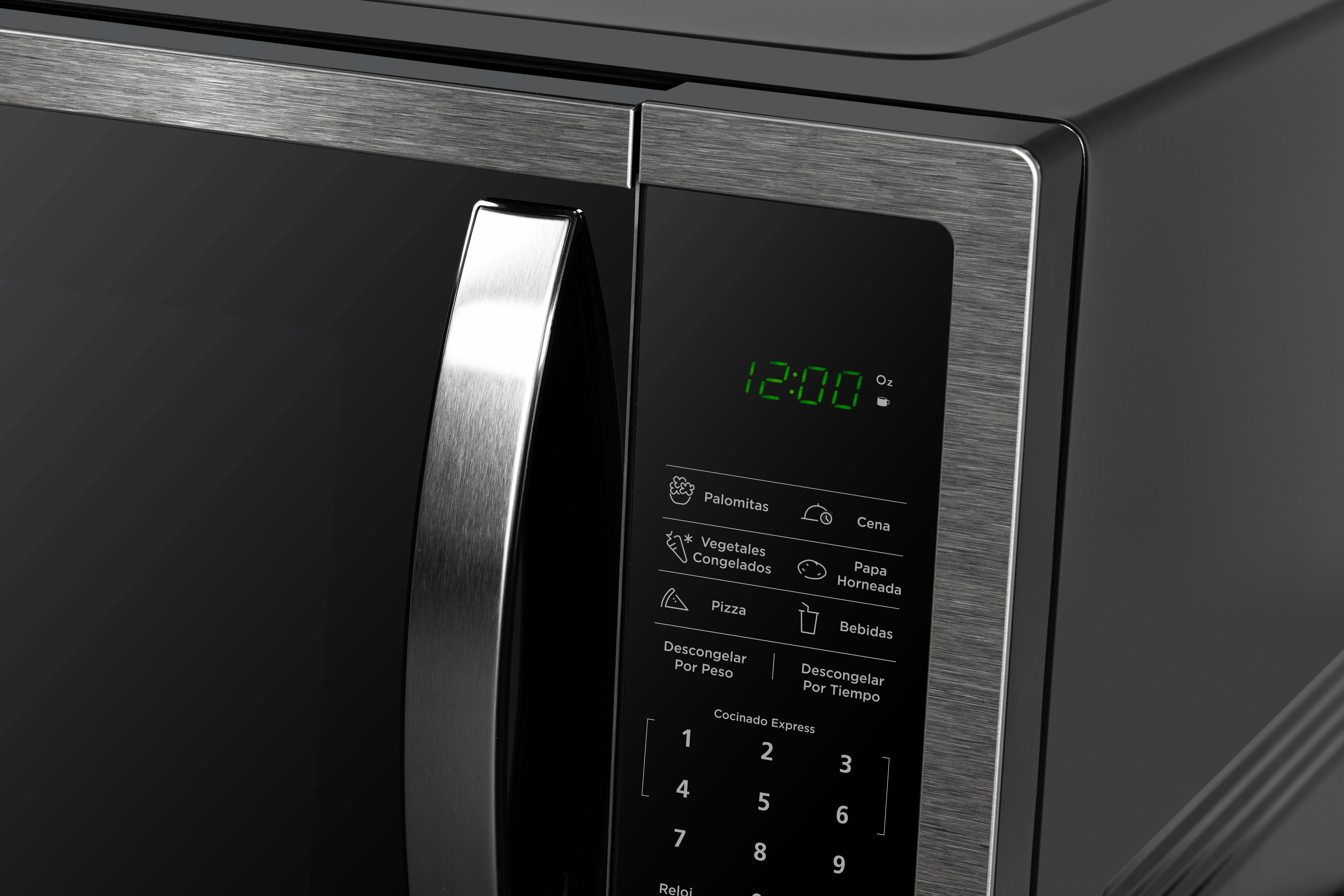 Horno de Microondas Midea MMDHF16S2SS 1.6 Pies 10 Niveles de Potencia Acero Inoxidable