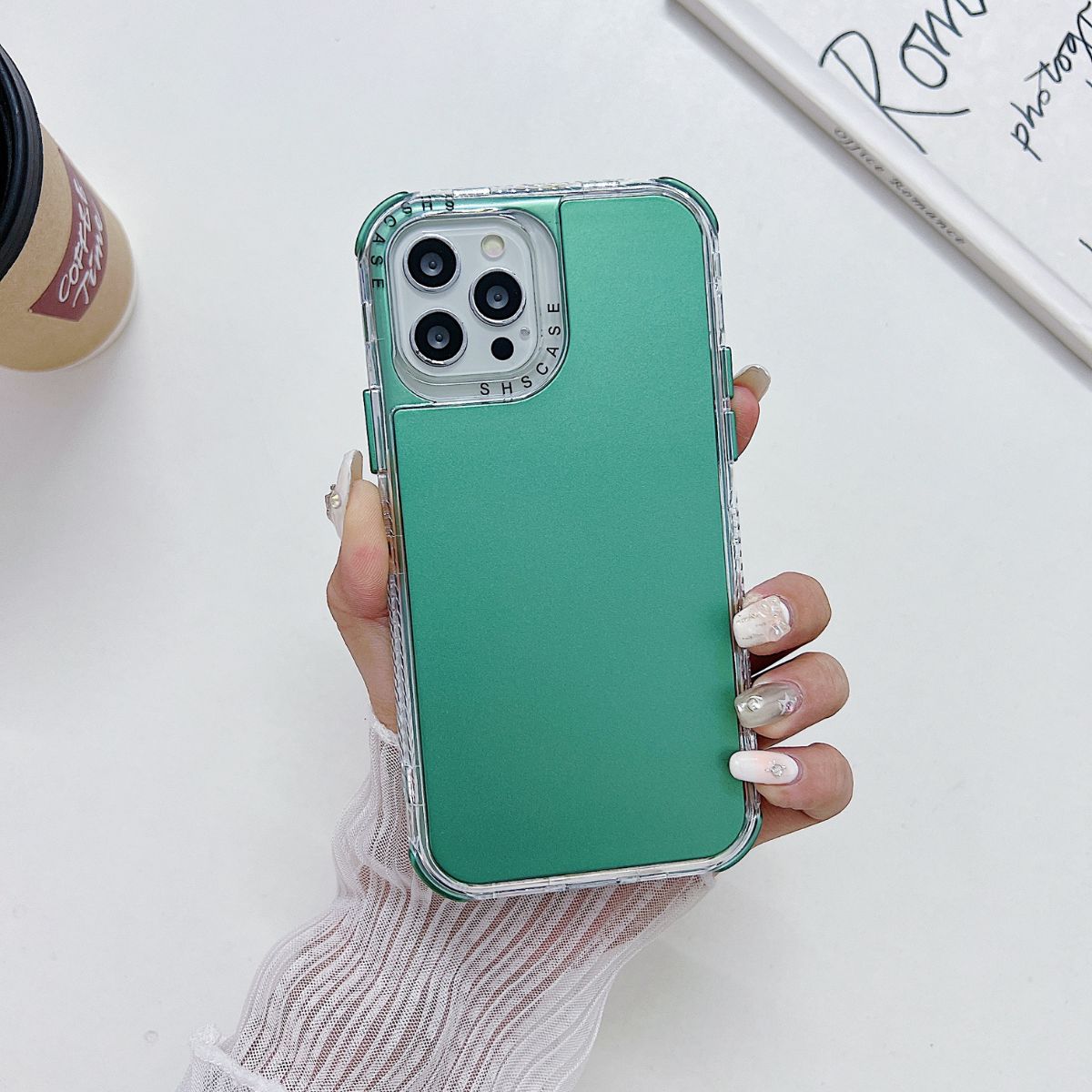 Funda Uso Rudo Rainbow 360 Para Moto Edge 50 Fusion Esmeralda + Mica HD