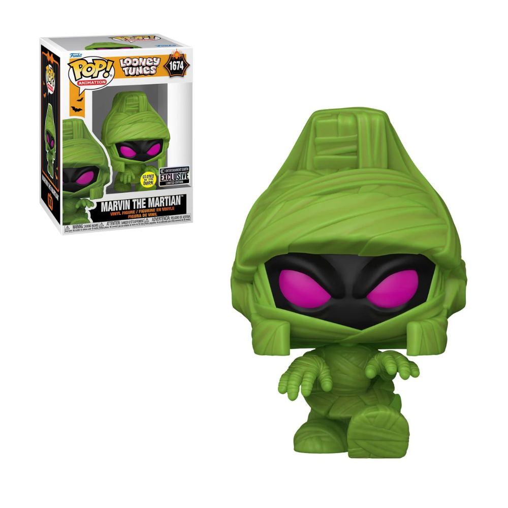Marvin the Martian GLOW Exclusivo EE 1674 Funko Pop Looney Tunes Halloween