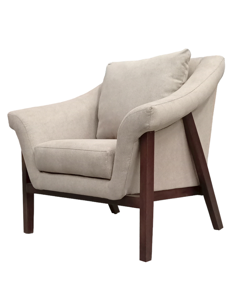 SILLON INDIVIDUAL TELA PATAS MADERA CONCEPT HOUSE CASPIA