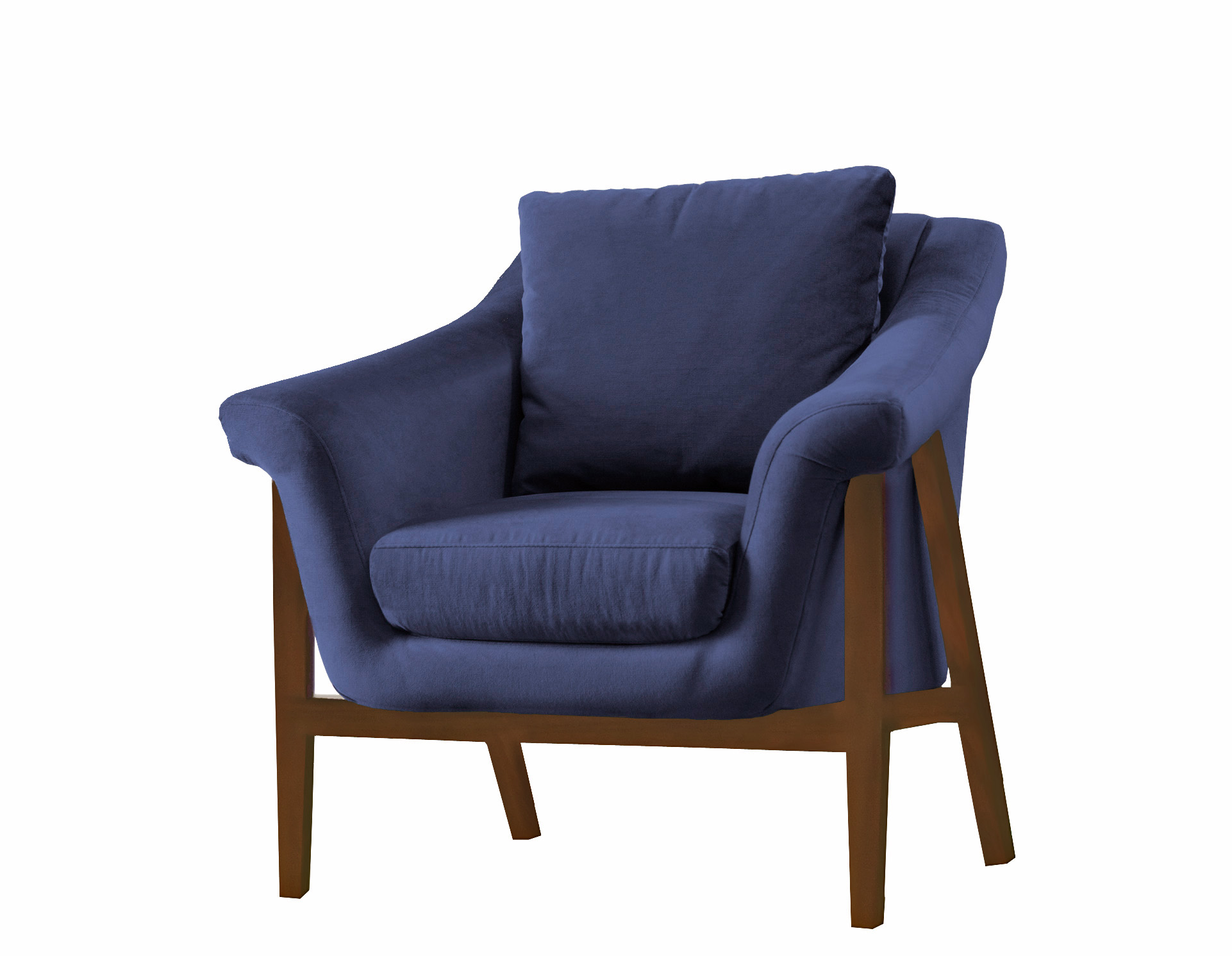 SILLON INDIVIDUAL TELA PATAS MADERA CONCEPT HOUSE CASPIA