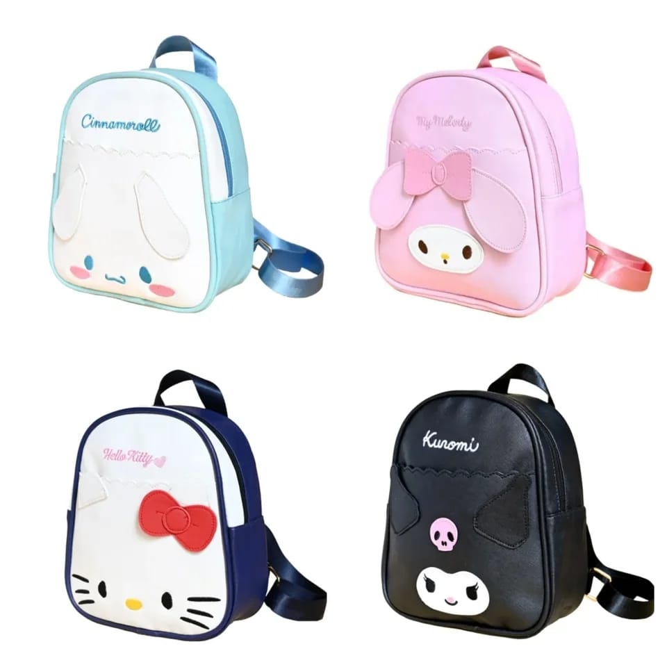 Mochila Mini Casual Sanrio Hello Kitty, Melody, Cinnamoroll y Kuromi