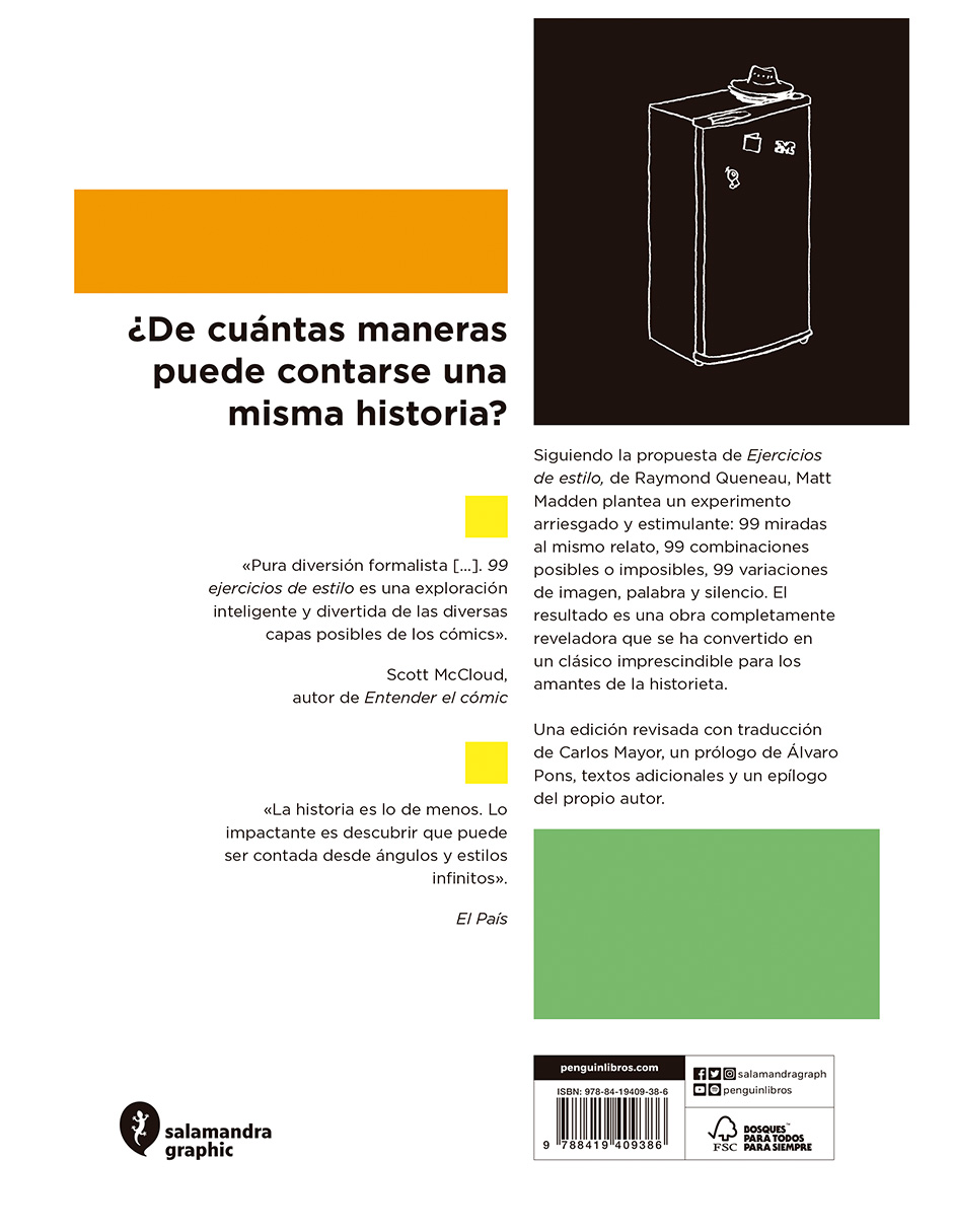 Libro 99 ejercicios de estilo Autor Matt Madden