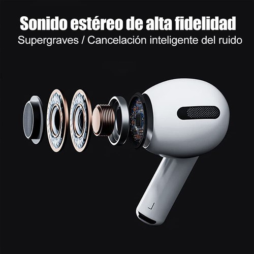 Auriculares Inalámbricos Pro3 Compatibles Con iPhone Android Blanco