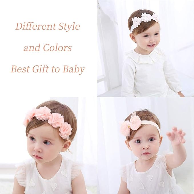 A 10 Piezas Diademas para Bebe Cintas para Niñas Cabello