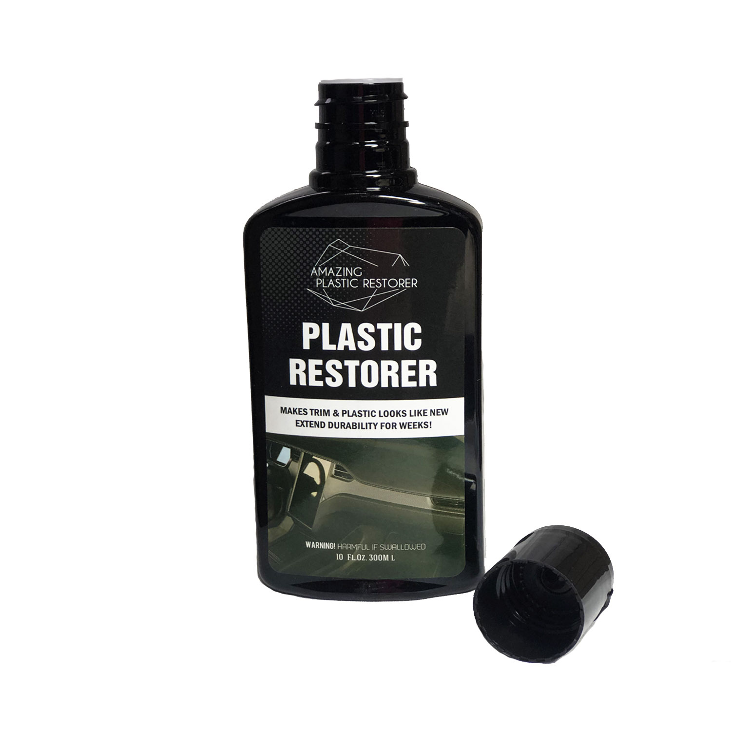 Restaurador De Plásticos para auto, efecto brillante. Amazing Plastic Restorer