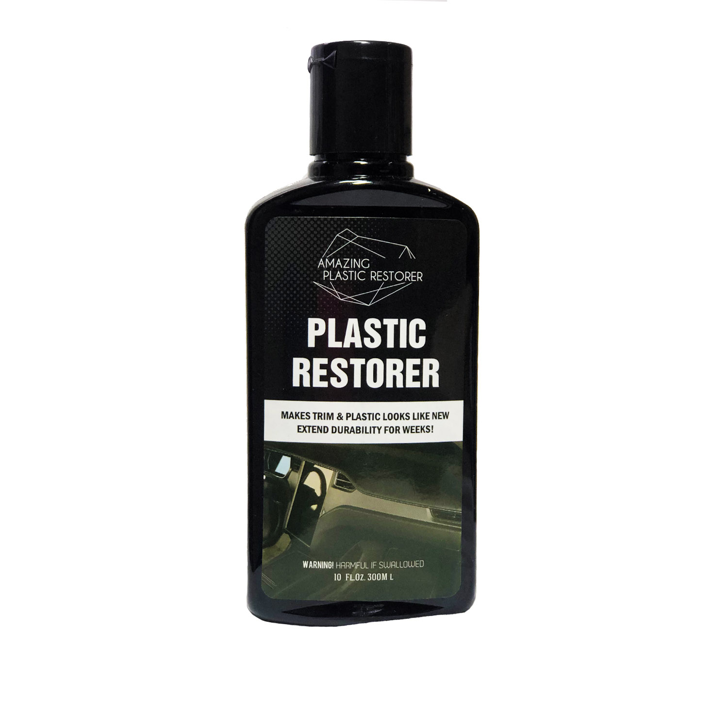 Restaurador De Plásticos para auto, efecto brillante. Amazing Plastic Restorer