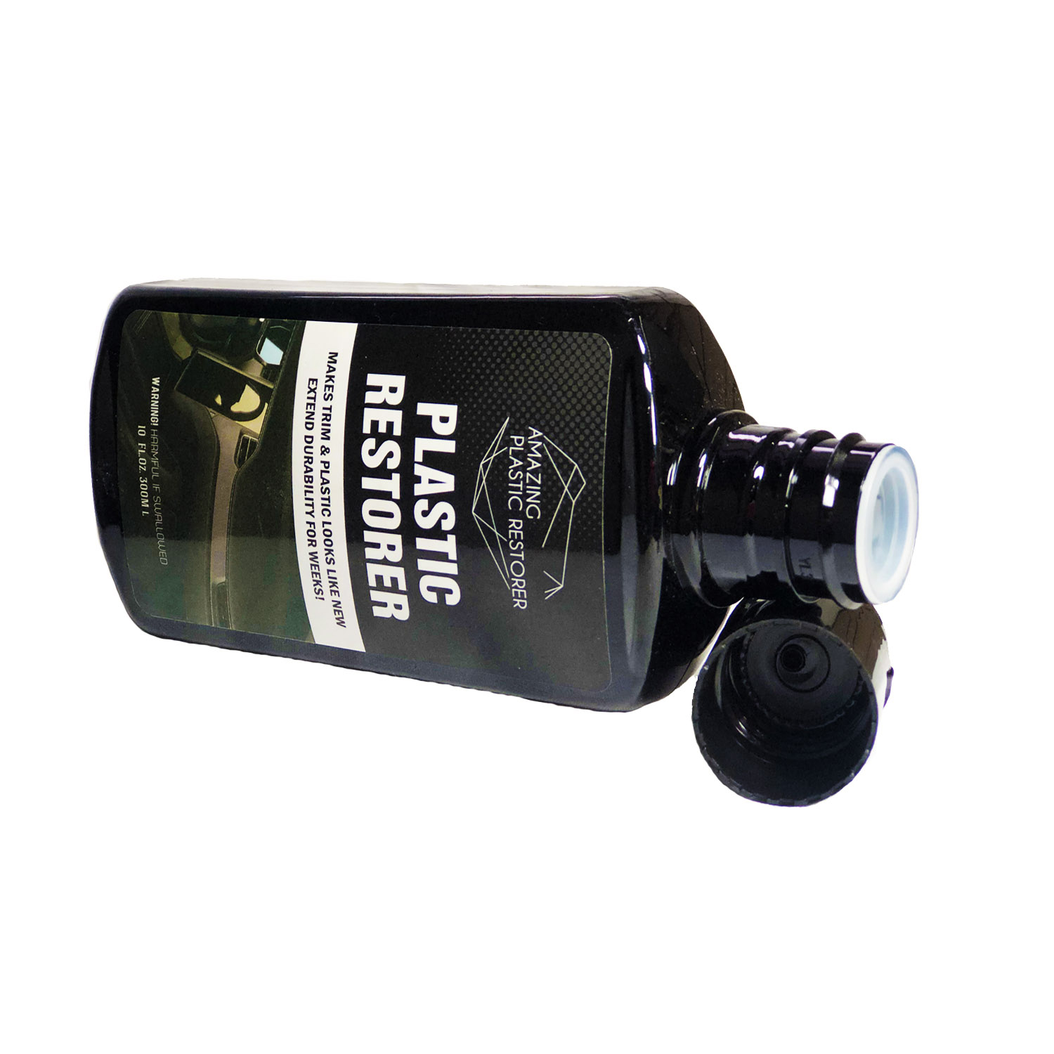 Restaurador De Plásticos para auto, efecto brillante. Amazing Plastic Restorer