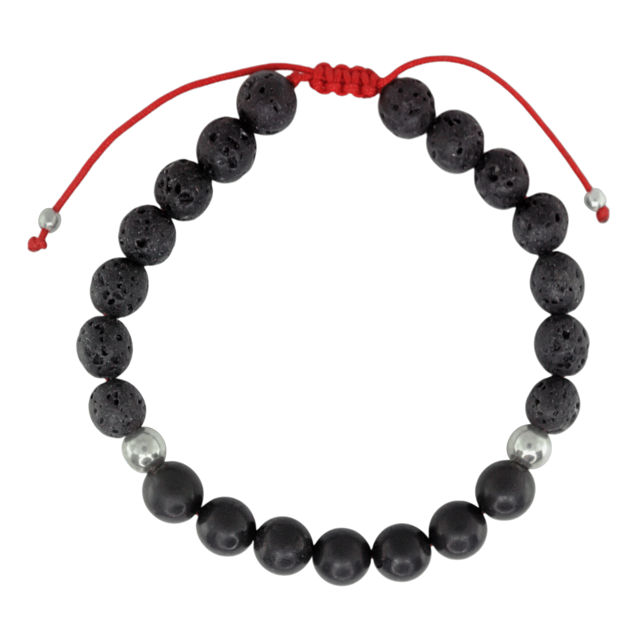 Pulsera de Alta Protección Piedra Shungita Natural, Plata genuina ley .925 y Piedra Volcánica