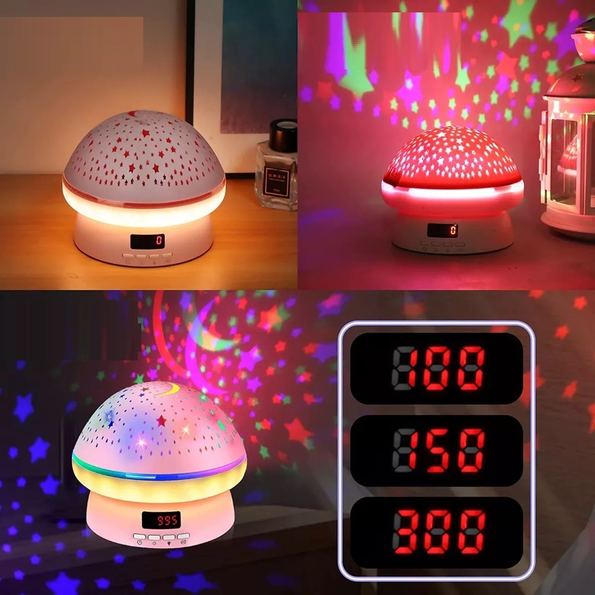Lámpara Led Con Proyector De Estrellas Para Niños