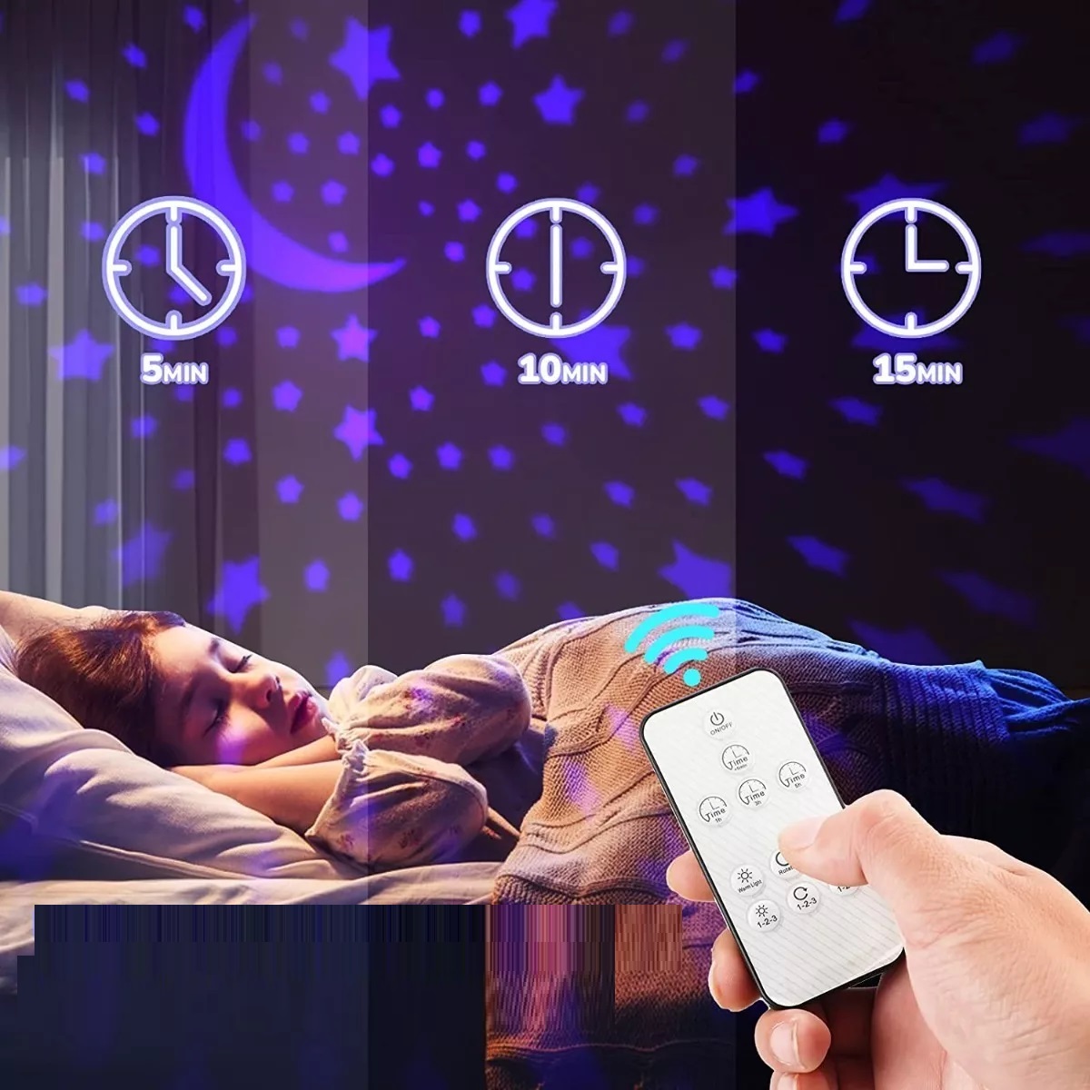 Lámpara Led Con Proyector De Estrellas Para Niños
