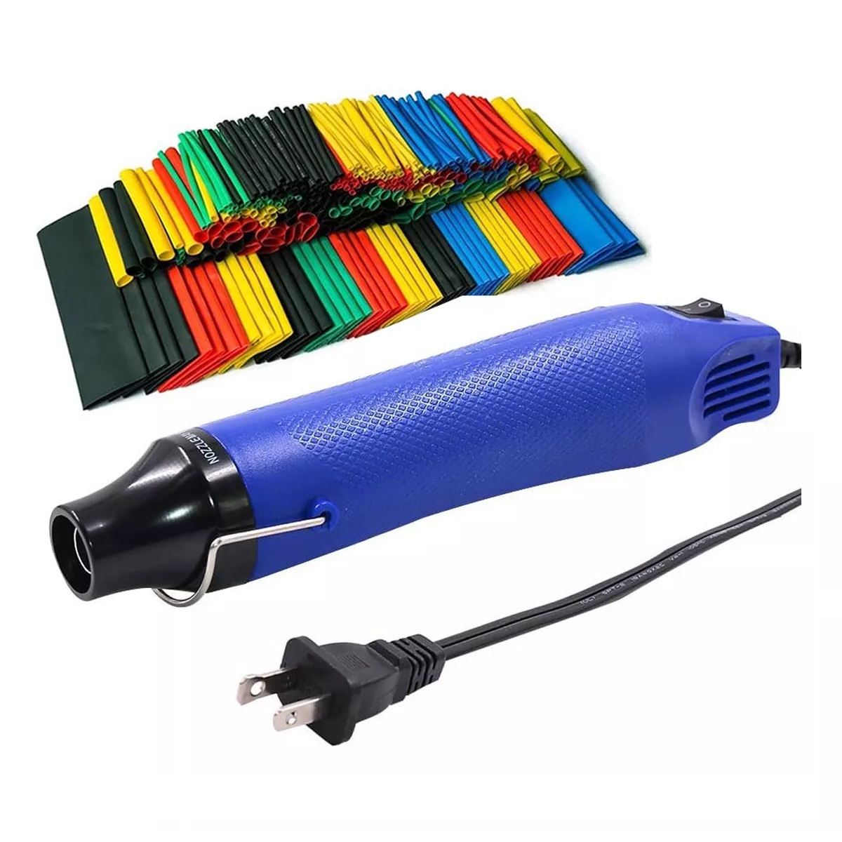 Mini Pistola De Calor 300w+530 Tubos Termorretráctiles Azul