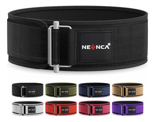 Cinturon para Gym Crossfit Faja Piel Y Straps Talla M Negro