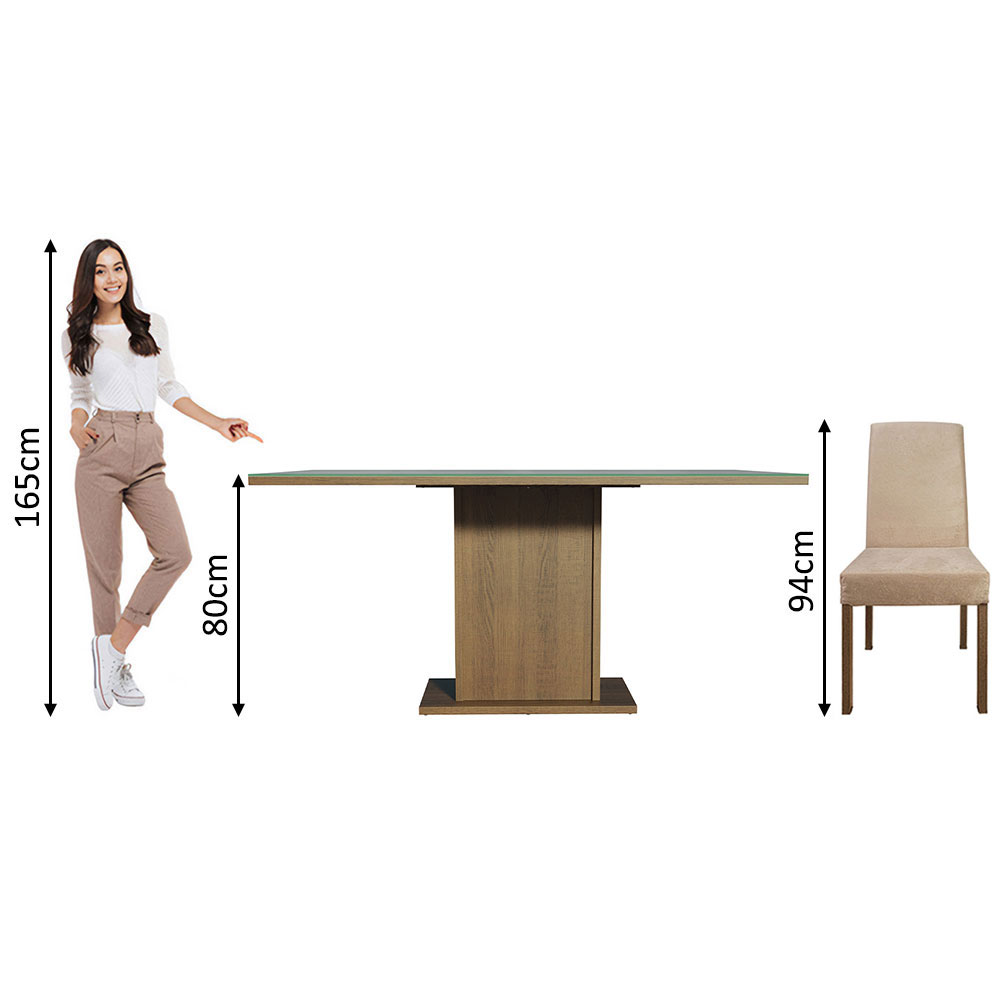 Juego de Comedor con Mesa y 4 Sillas Madesa Avril MGI