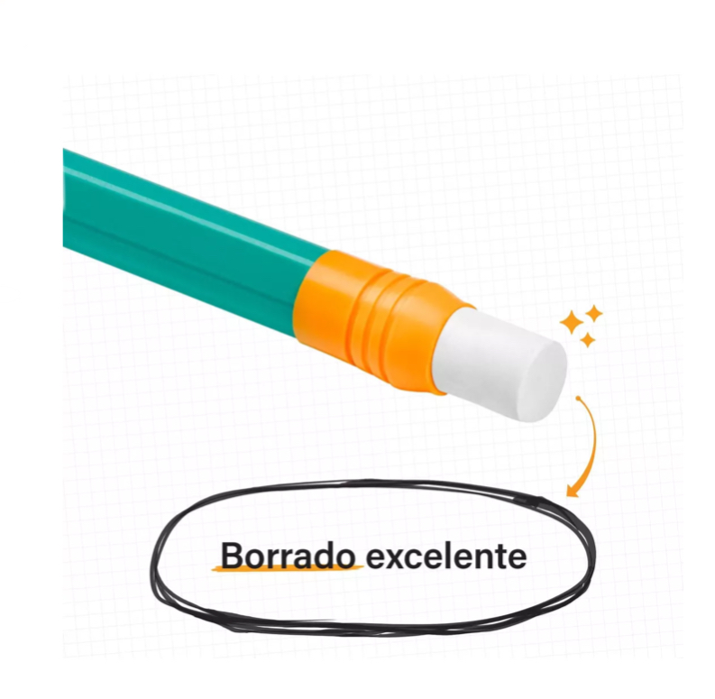 Lapiz Bic Evolution Hb2 Amarillo Resina 