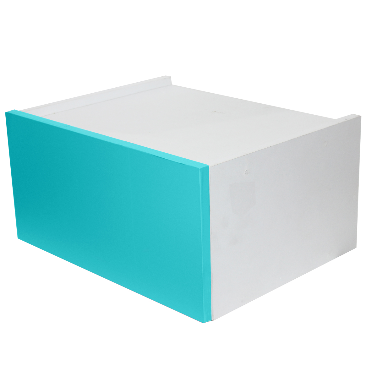 Mesa De Noche Buro Luz Led Recámara Ensamblado Azul Aqua