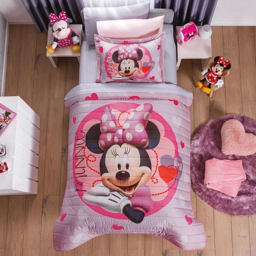 Edredón Individual Lavable Neo Minnie Love Rosa Concord