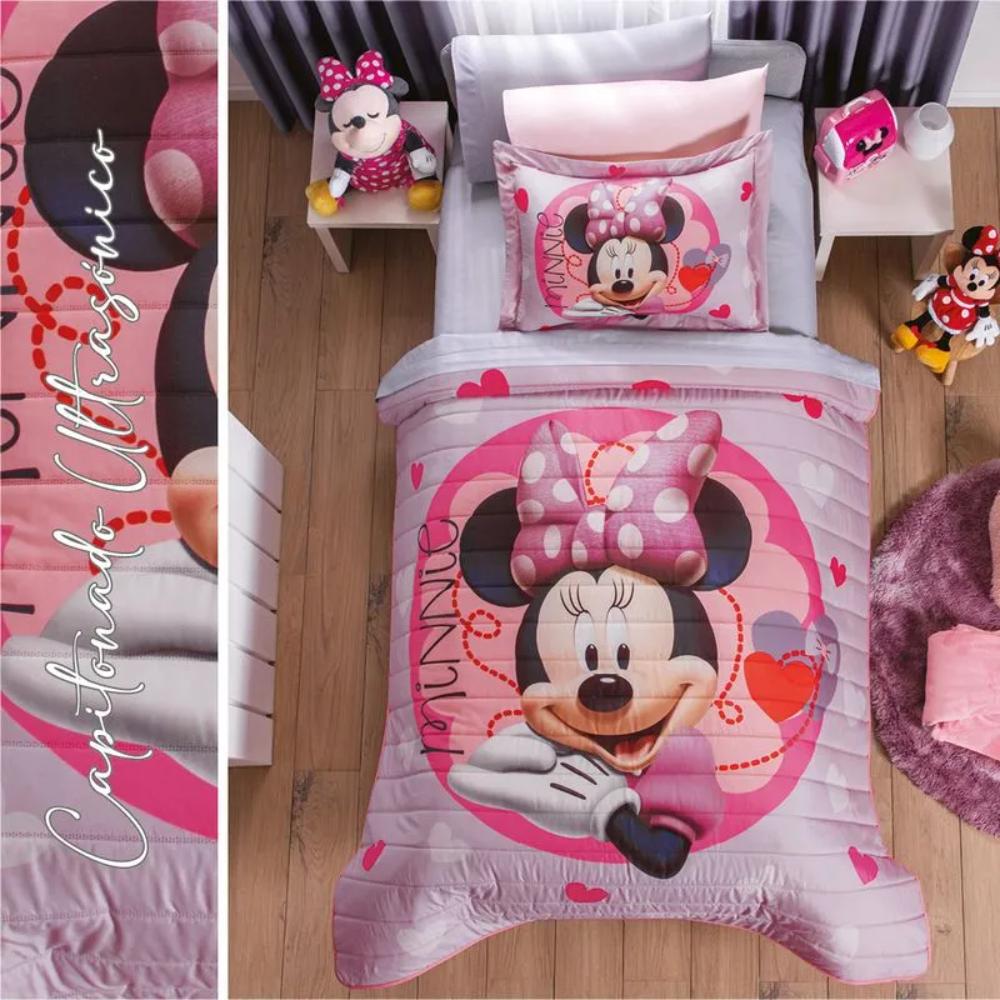 Edredón Individual Lavable Neo Minnie Love Rosa Concord