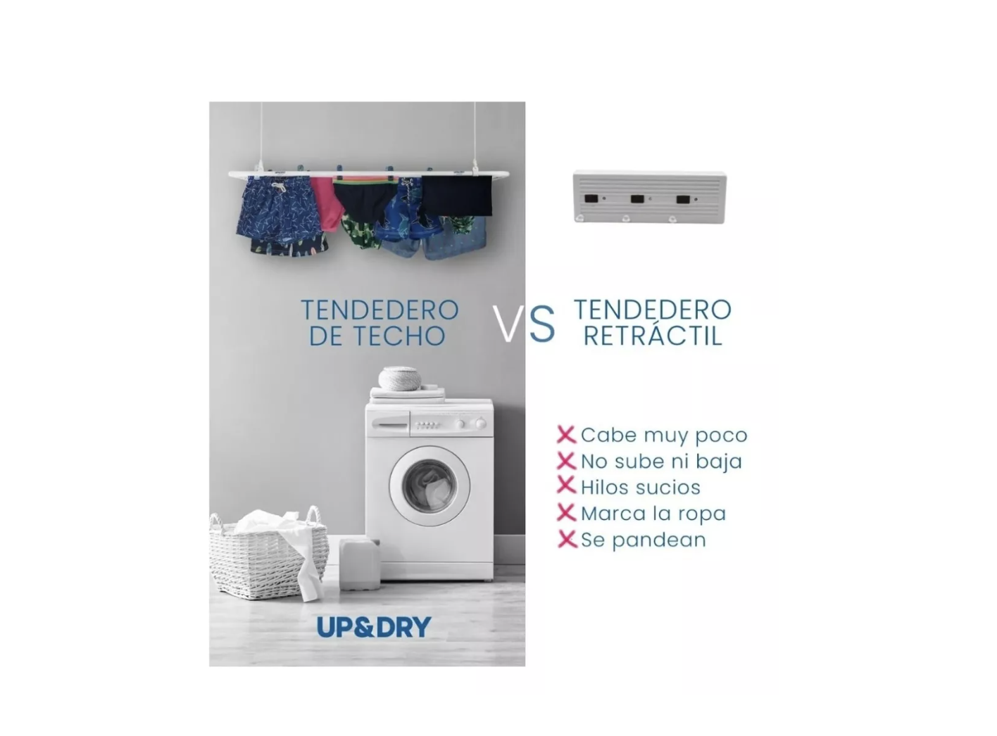 Tendedero De Techo 8 Metros Altura Ajustable