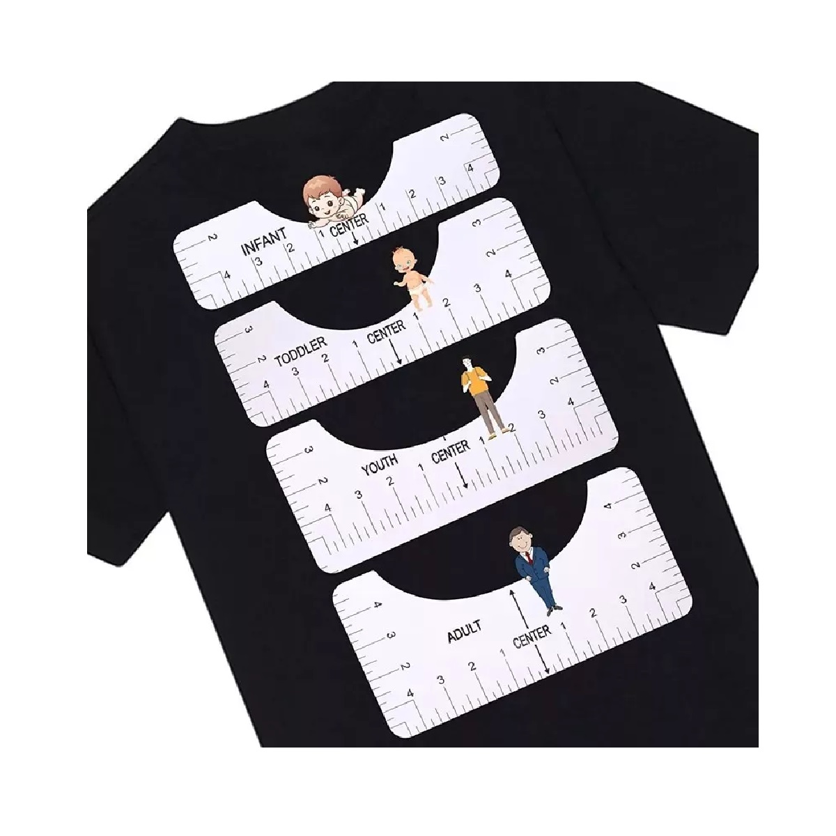 Kit Herramientas Manuales De Vinilo Regla Guía De Playera 26 Piezas