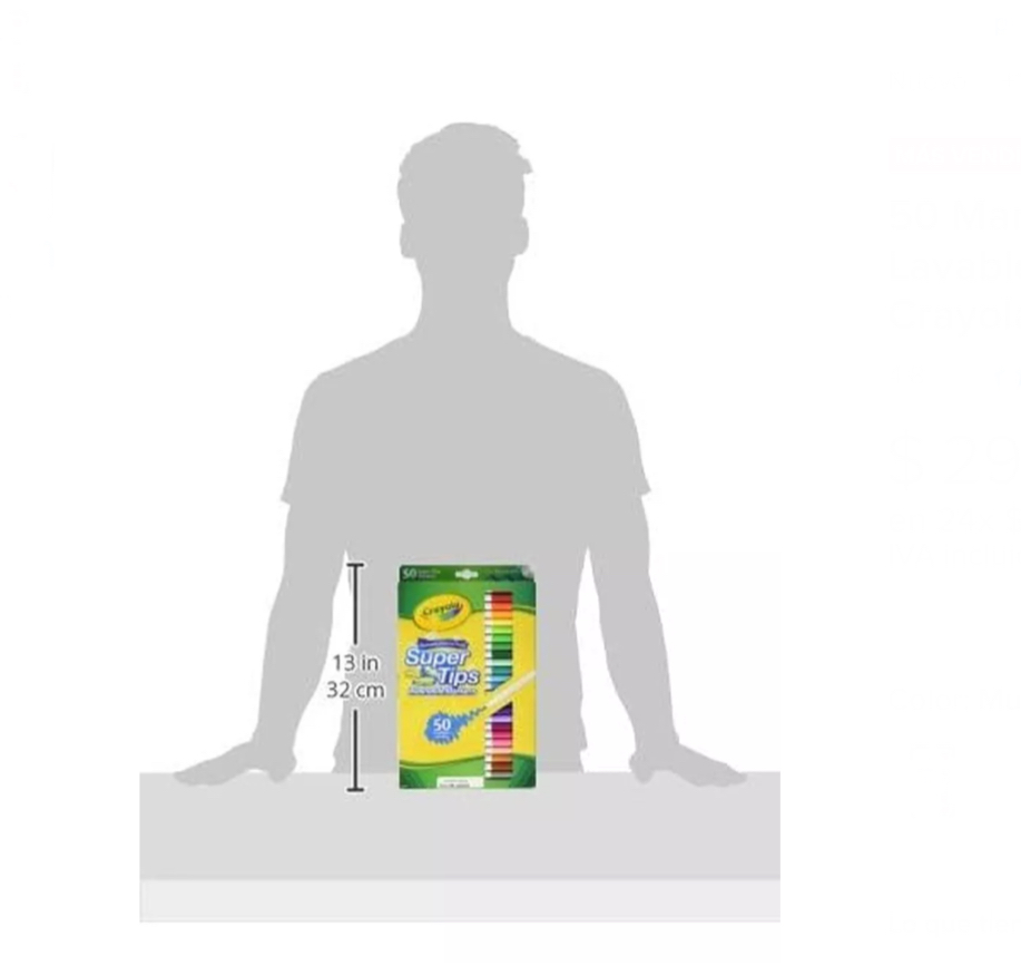 50 Marcadores Super Tips Lavables Lettering Delgados Crayola