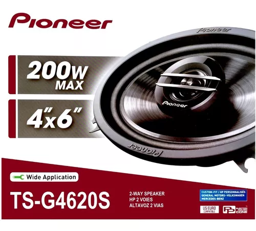 Bocinas de 4x6 pulgadas PIONEER TS-G4620S 200w Max 2 vias