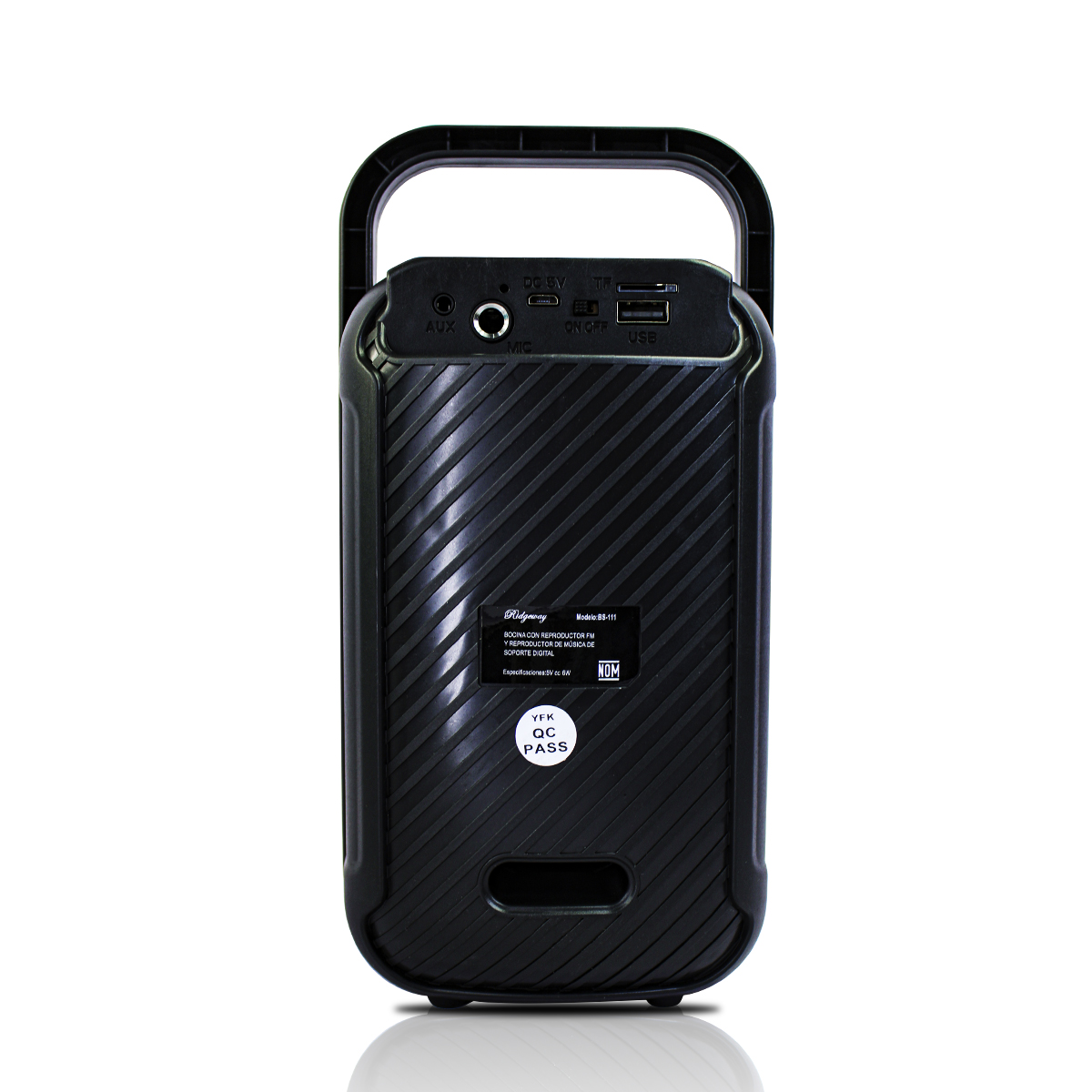 Bocina Azul Bluetooth Ridgeway Reproductor Mp3 3x2 pulgadas 