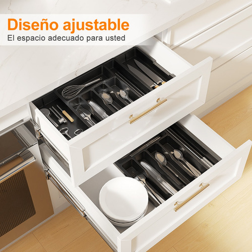 Bandeja Extensible Para Cajones De Cocina 8 Compartimentos