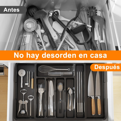 Bandeja Extensible Para Cajones De Cocina 8 Compartimentos