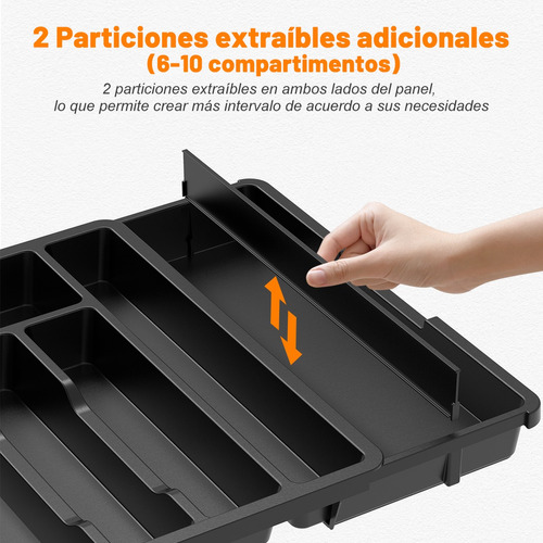Bandeja Extensible Para Cajones De Cocina 8 Compartimentos