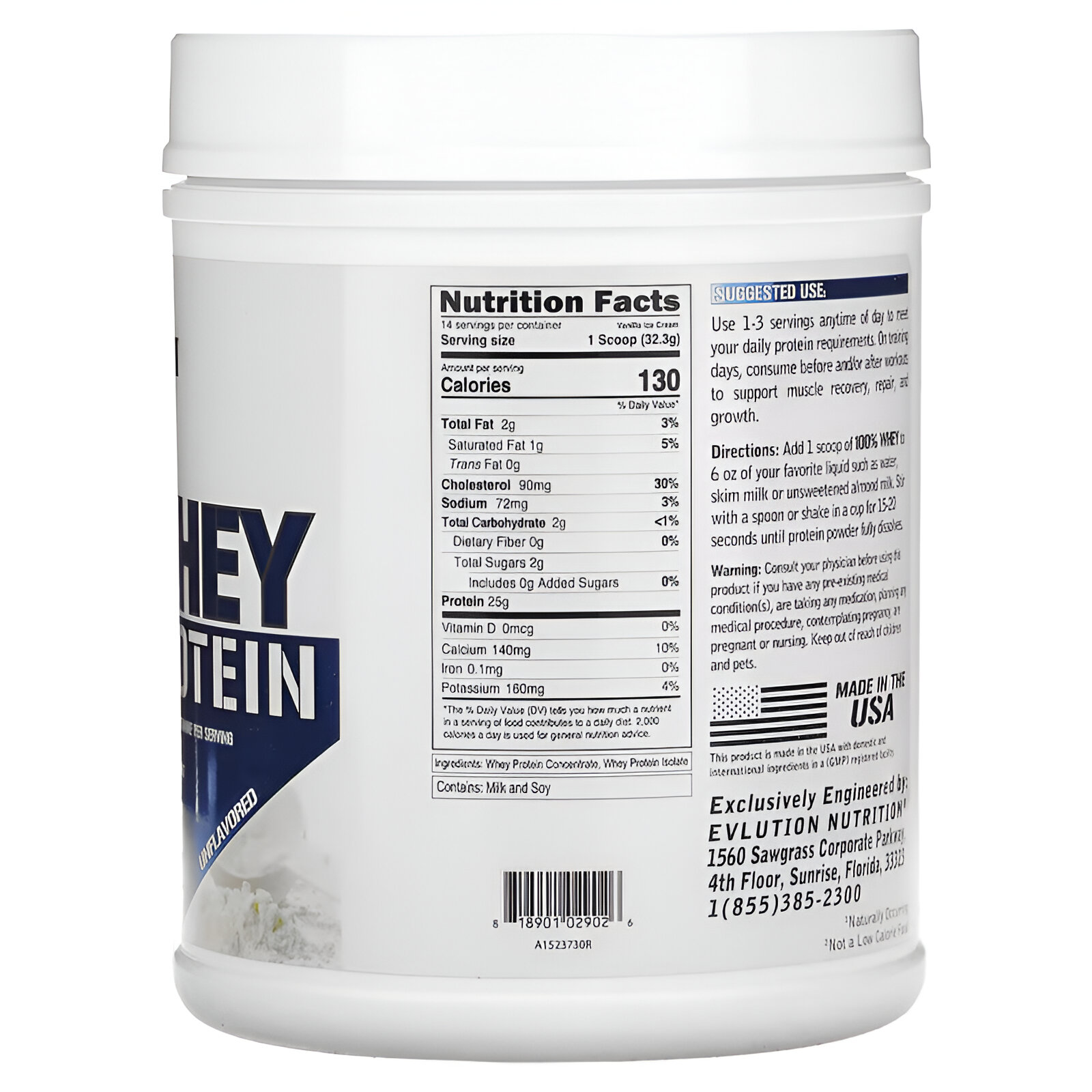 Proteína de suero de leche aislado 1 lb Low Carb Zero Sugar