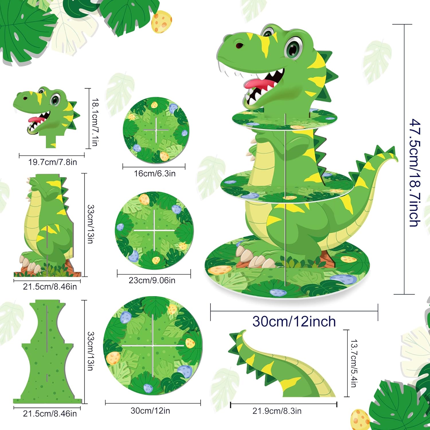 Soporte Base Dinosaurio Para Candy Bar Mesa De Dulces